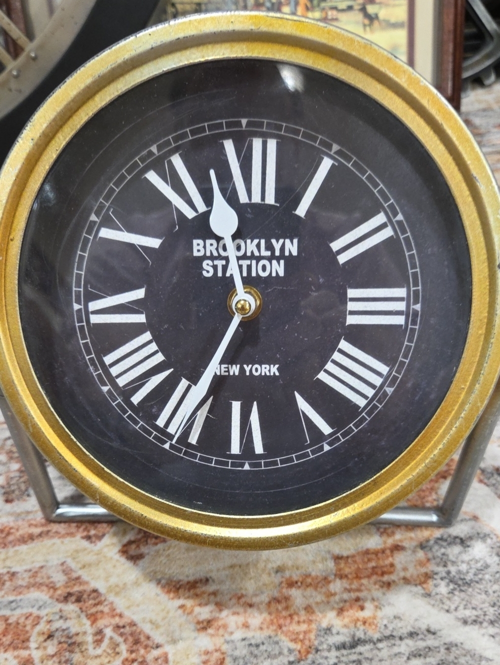 Hobby Lobby Black Face Wall Clock with Gold Rim